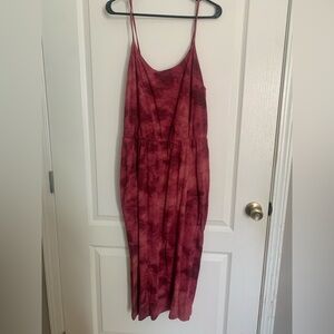 Old Navy Burgundy Tie-Dye Dress